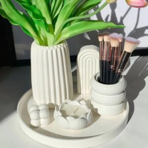 White concrete 6 peice